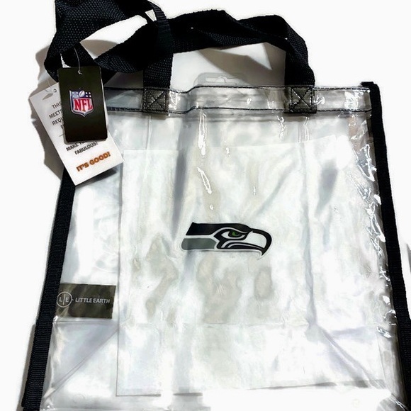 NFL Handbags - NFL Seahawks Clear Square Stadium Tote Bag.